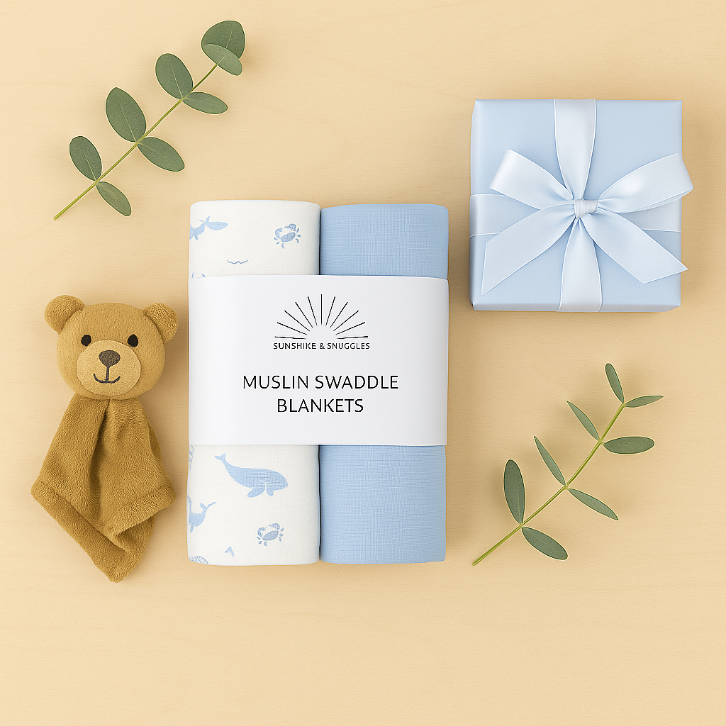 Muslin Swaddle Blankets - Sea Creatures (2 Pack)