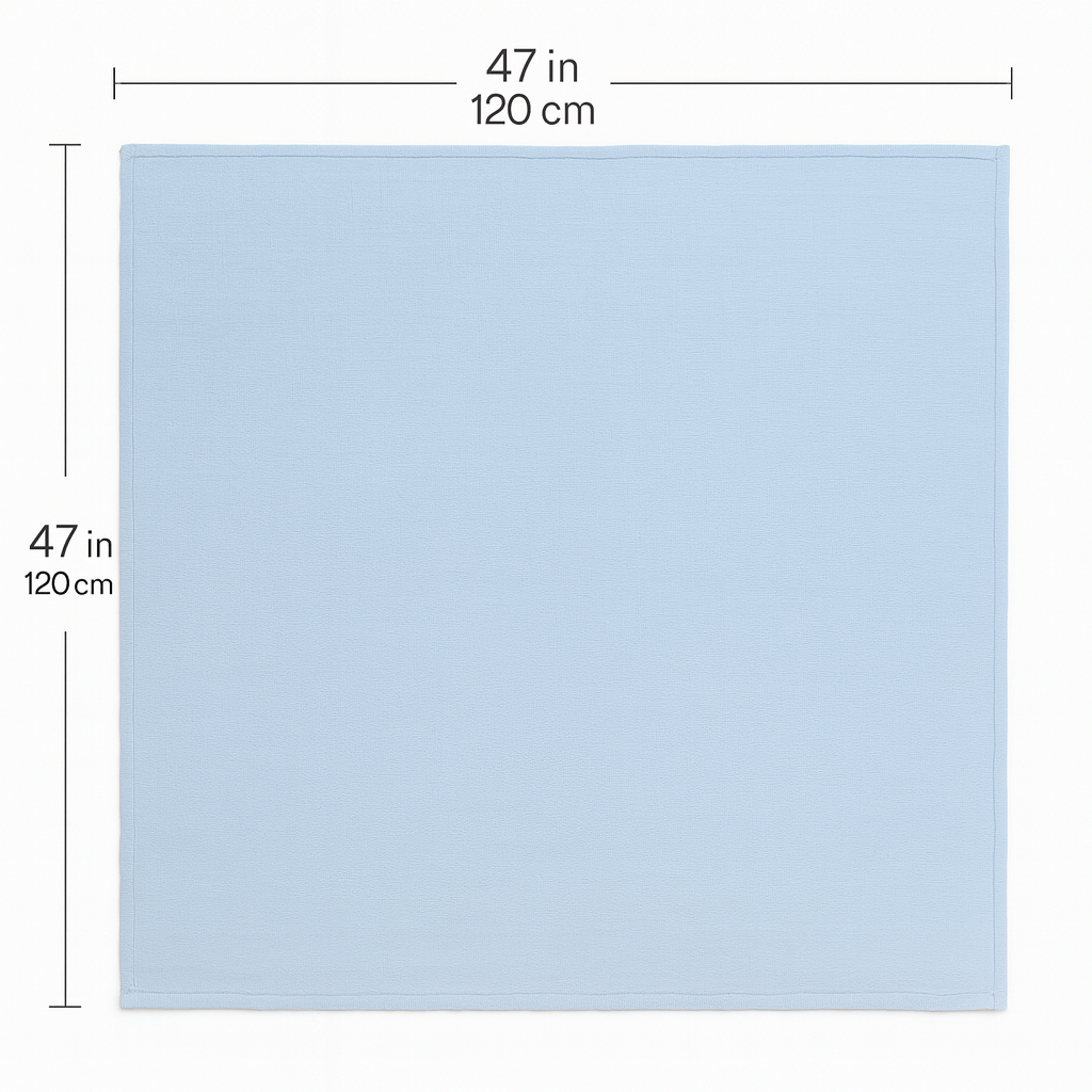 Muslin Swaddle Blankets -Blue and Sunshine (2 Pack)