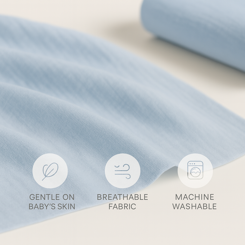 Muslin Swaddle Blankets -Blue and Sunshine (2 Pack)