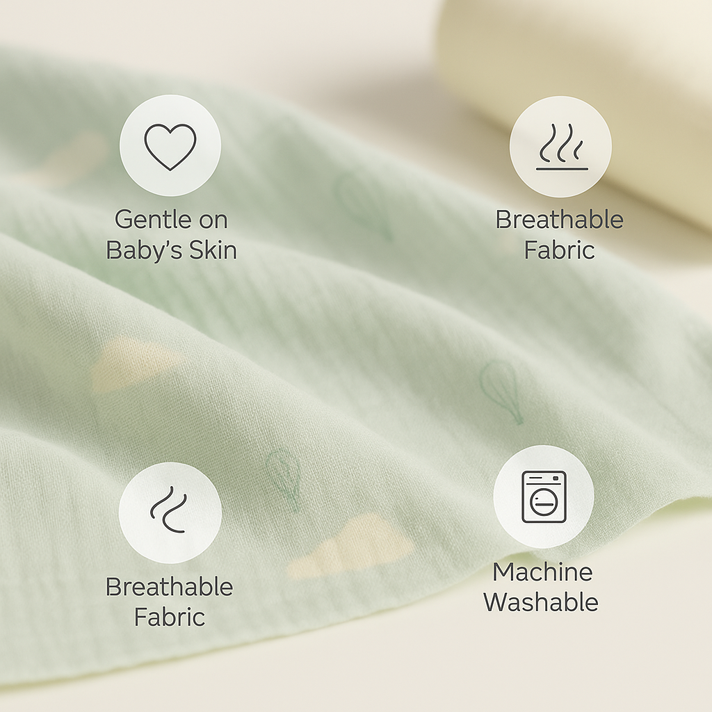 Muslin Swaddle Blankets - Blue Sky (2 Pack)