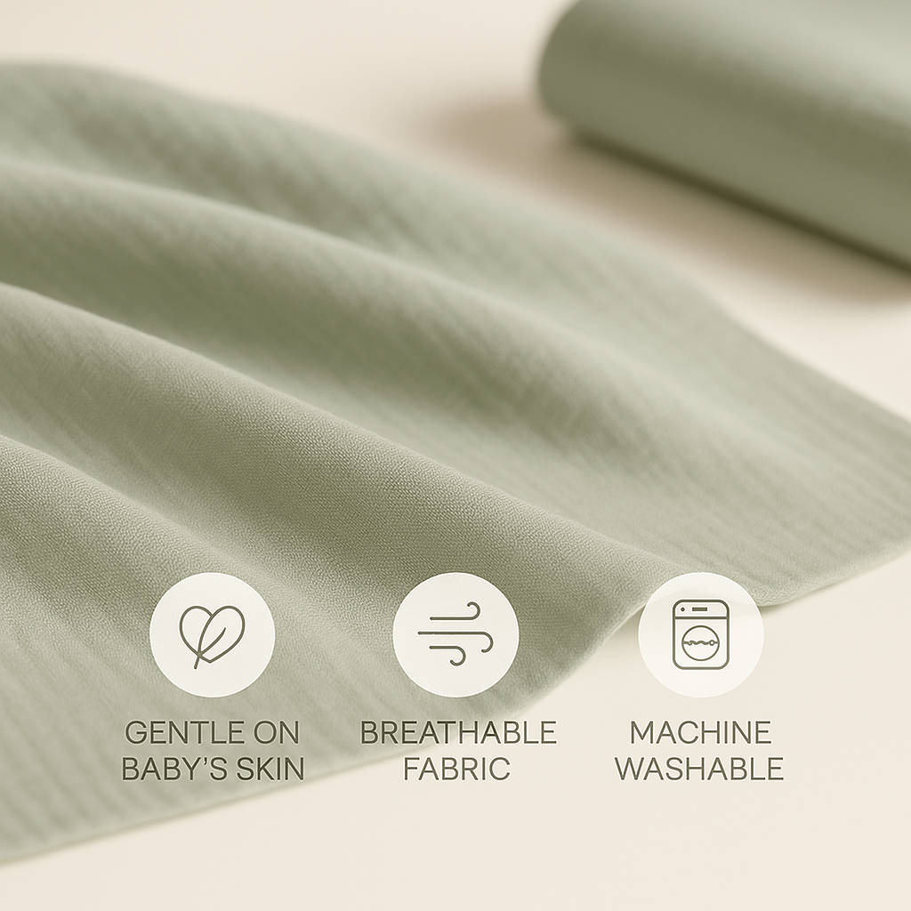 Muslin Swaddle Blankets - Sage and Sunshine (2 Pack)