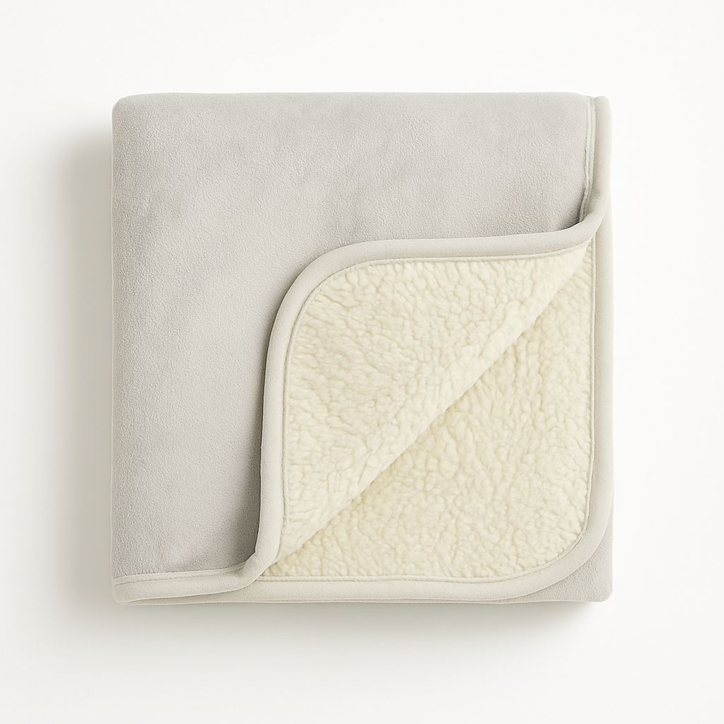Plush Sherpa Blanket - Dove Gray