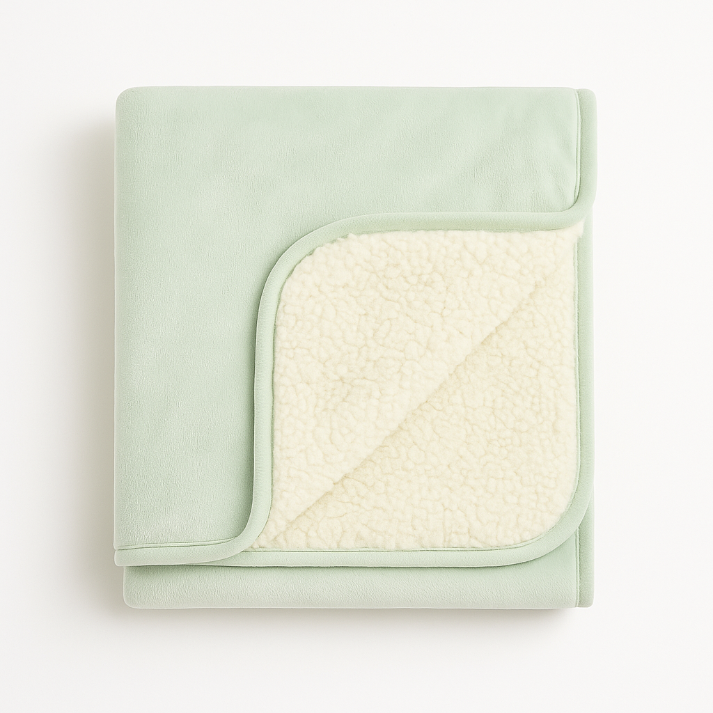 Plush Sherpa Blanket - Green Mist
