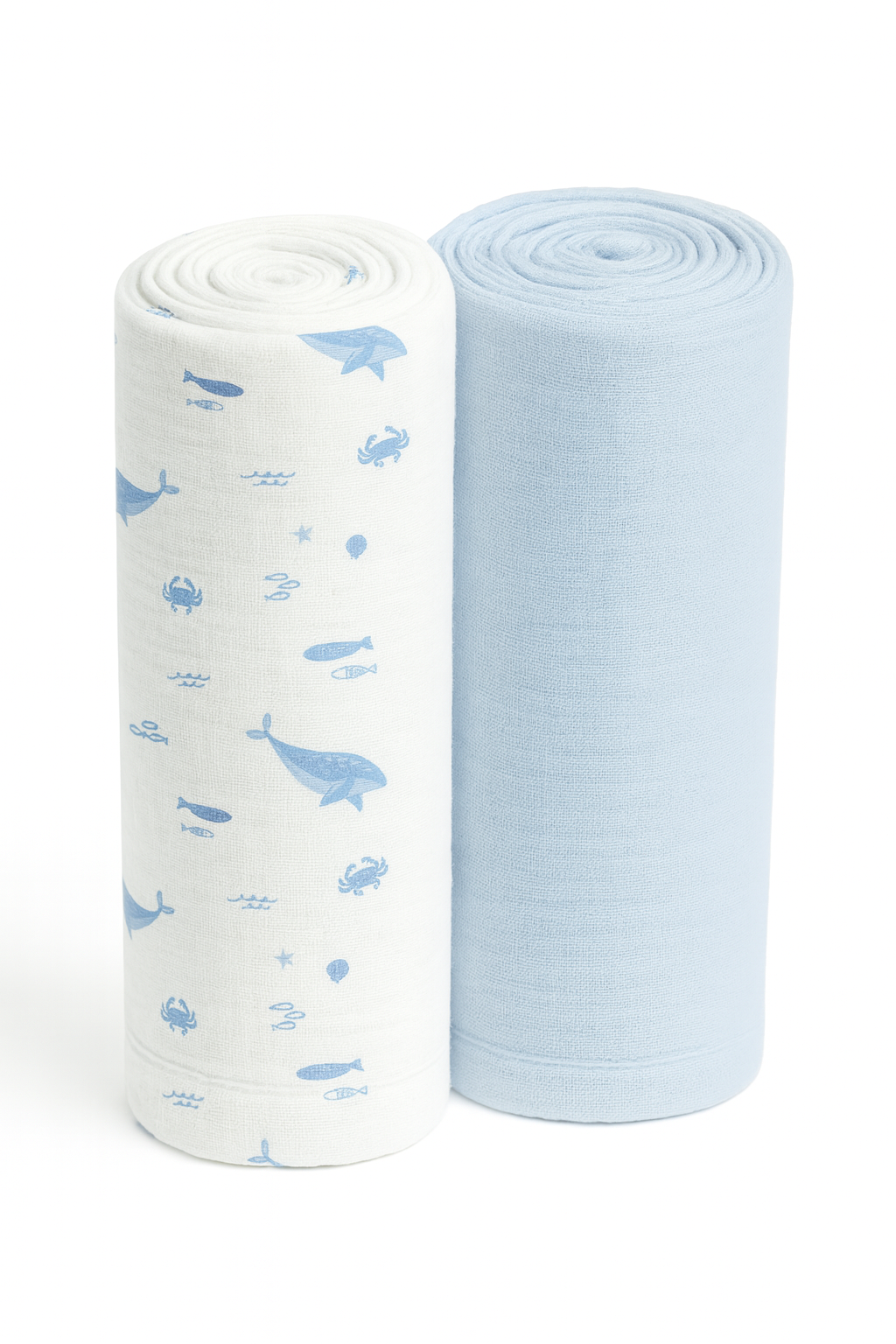 Muslin Swaddle Blankets - Sea Creatures (2 Pack)