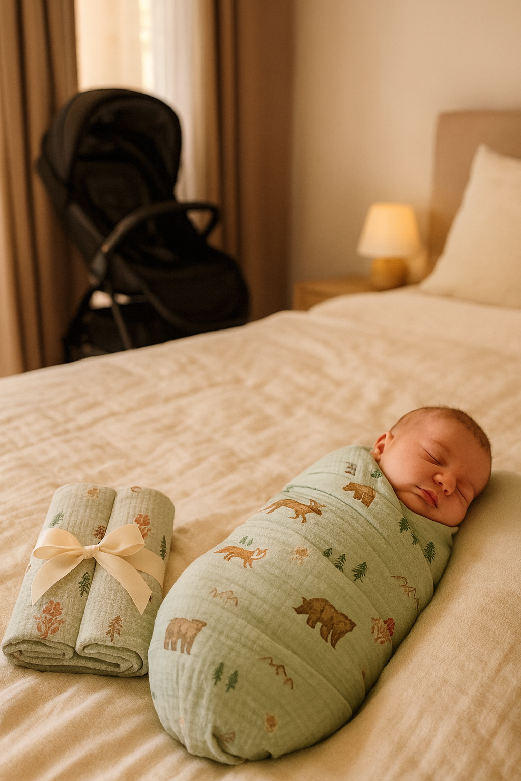 Muslin Swaddle Blankets - Woodland Creatures (2 Pack)