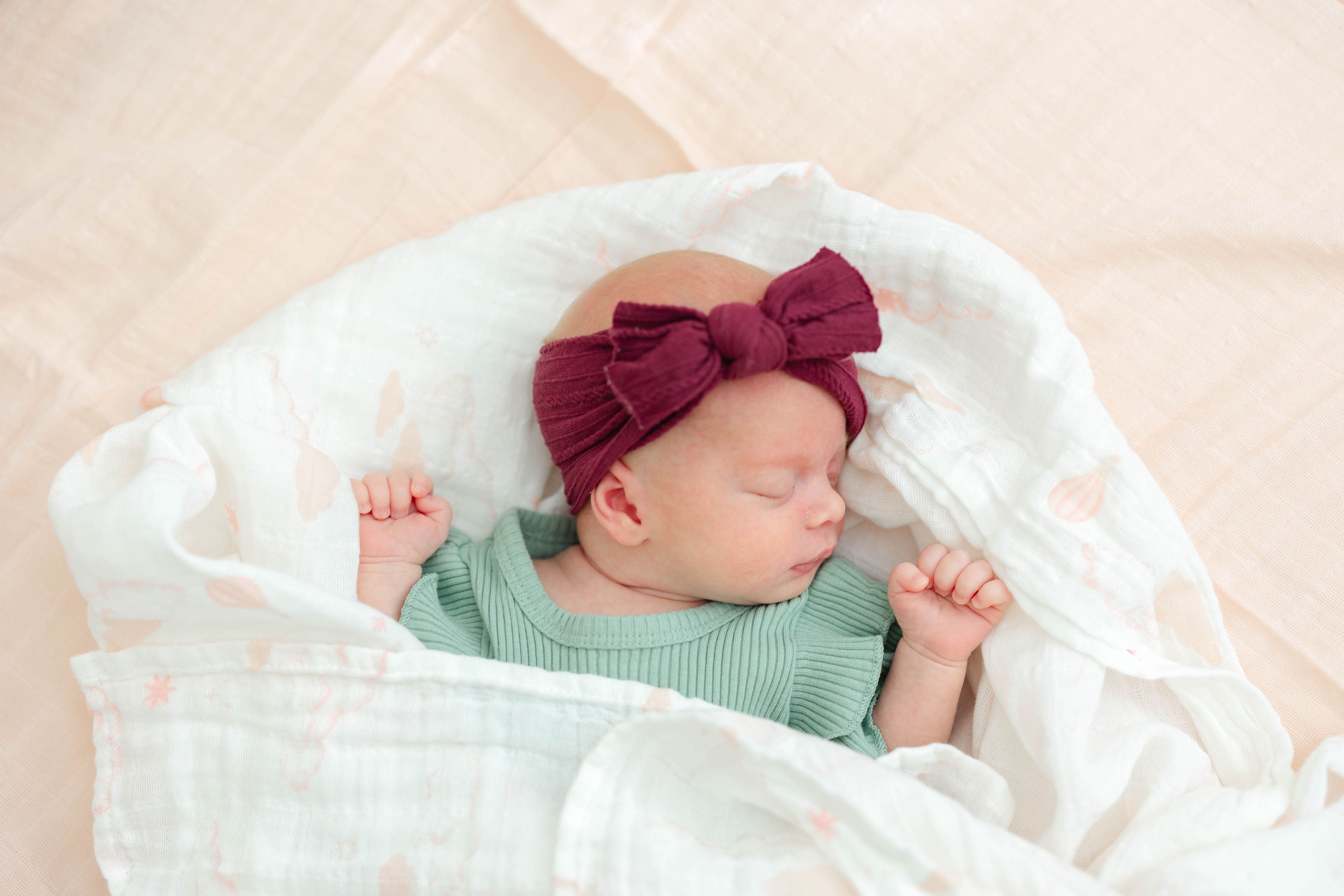 Muslin Swaddle Blankets - Pink Sky (2 Pack)