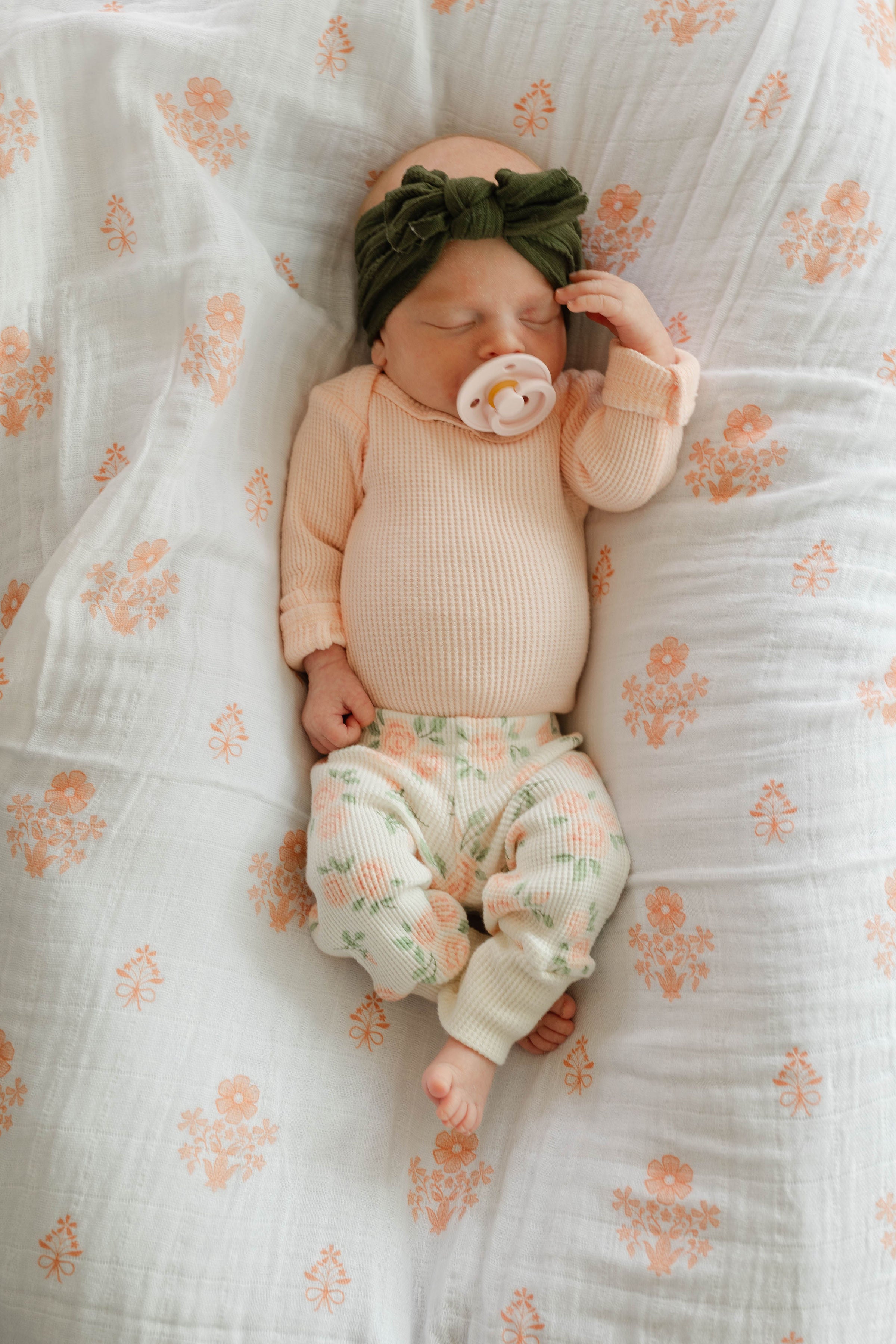 Muslin Swaddle Blankets - Pink Floral (2 Pack)