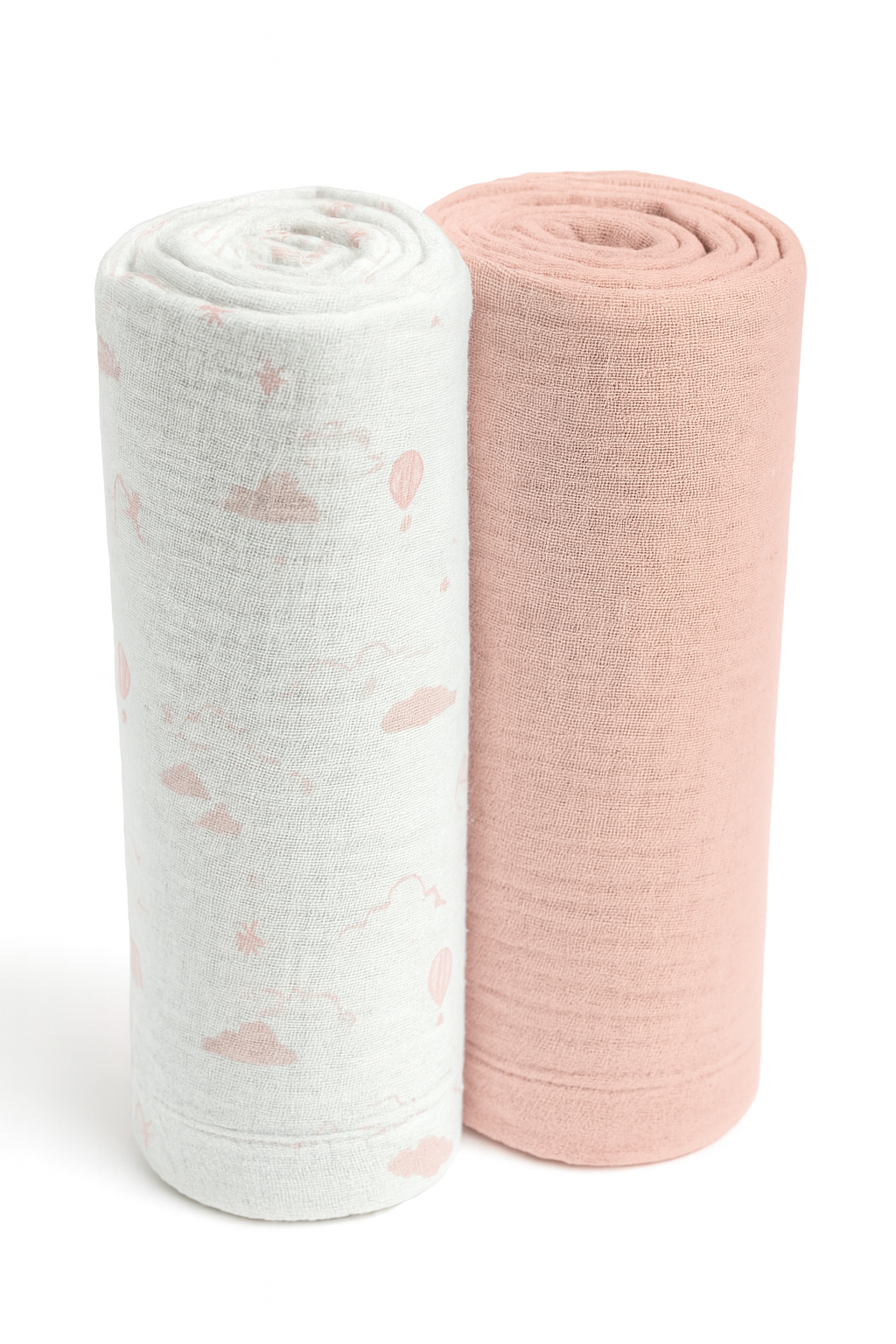 Muslin Swaddle Blankets - Pink Sky (2 Pack)