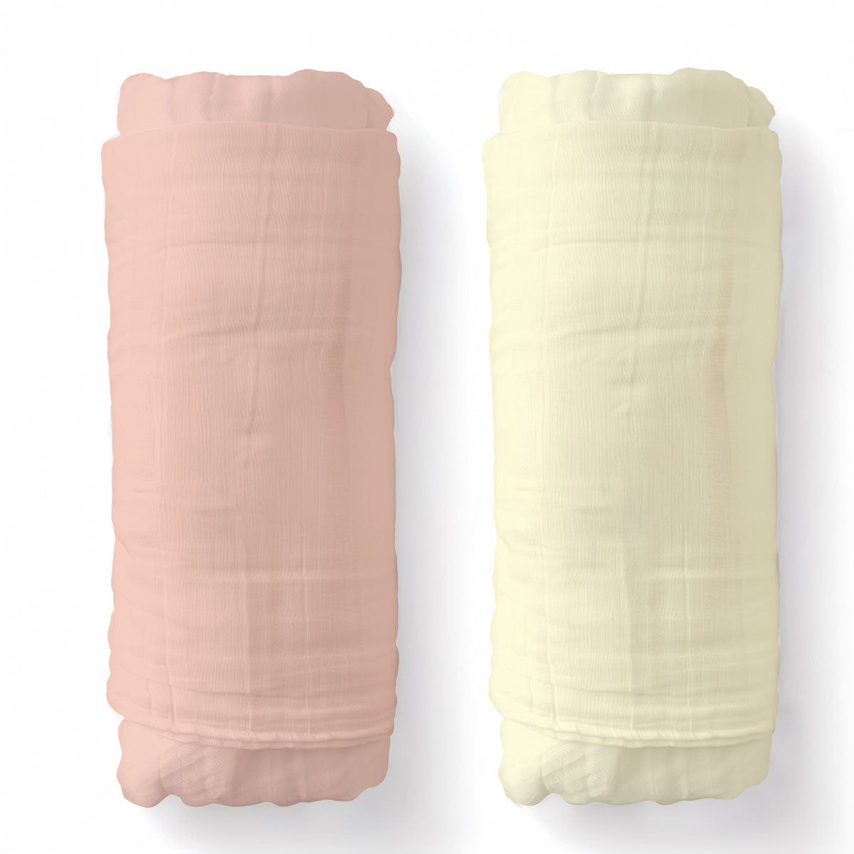Muslin Swaddle Blankets - Pink and Sunshine (2 Pack)
