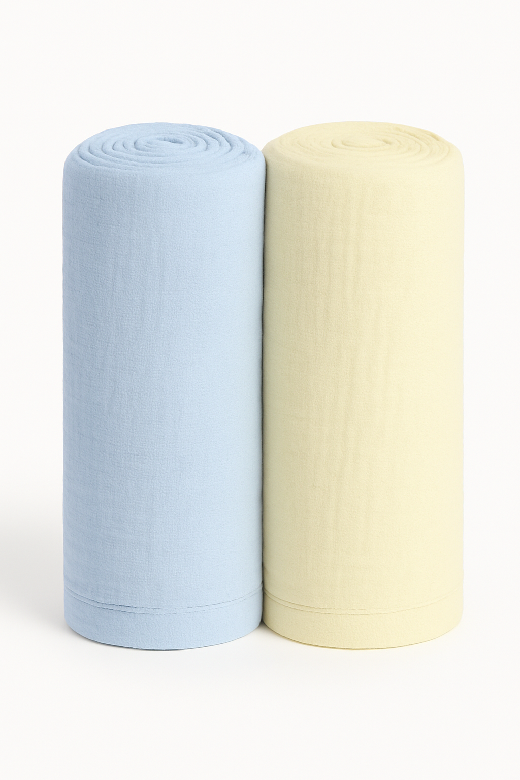 Muslin Swaddle Blankets -Blue and Sunshine (2 Pack)
