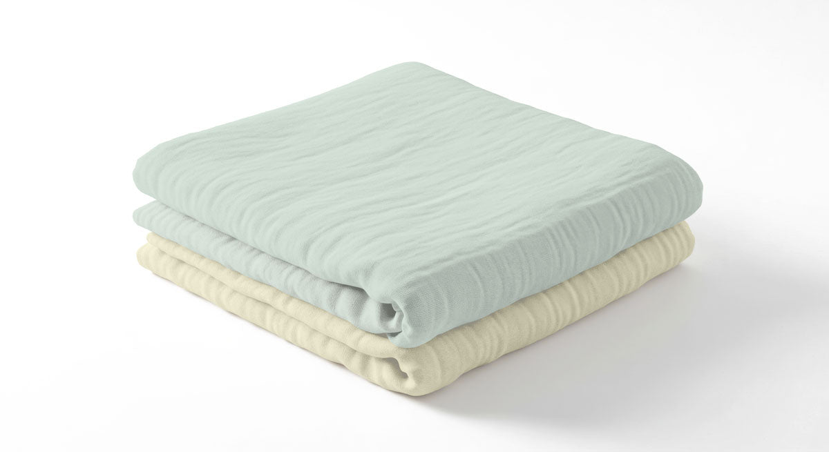 Muslin Swaddle Blankets - Sage and Sunshine (2 Pack)