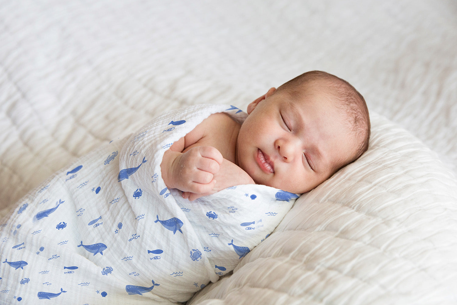 Muslin Swaddle Blankets - Sea Creatures (2 Pack)